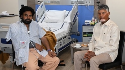 Pawan Kalyan recovering after 3.5-hour shoulder surgery; Chandrababu Naidu visits hospital. Pawan Kalyan recovering after 3.5-hour shoulder surgery; Chandrababu Naidu visits hospital.