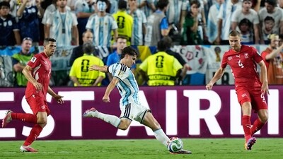 Julian Alvarez scored a brilliant goal to give Argentina the lead in the extra time. (AP Photo/Ashley Landis) Julian Alvarez scored a brilliant goal to give Argentina the lead in the extra time. (AP Photo/Ashley Landis)