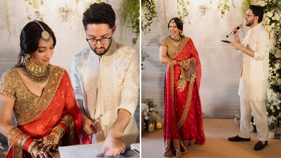 Akansha Ranjan Kapoor married Sharan Sharma in a private ceremony in Mumbai. Akansha Ranjan Kapoor married Sharan Sharma in a private ceremony in Mumbai.
