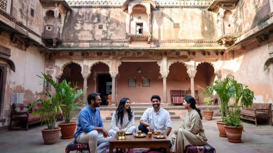 Heritage homestays in Kerala, mountain homes in Spiti Valley and locally run guesthouses across the country are attracting travelers. (AI Generated/ GROK)