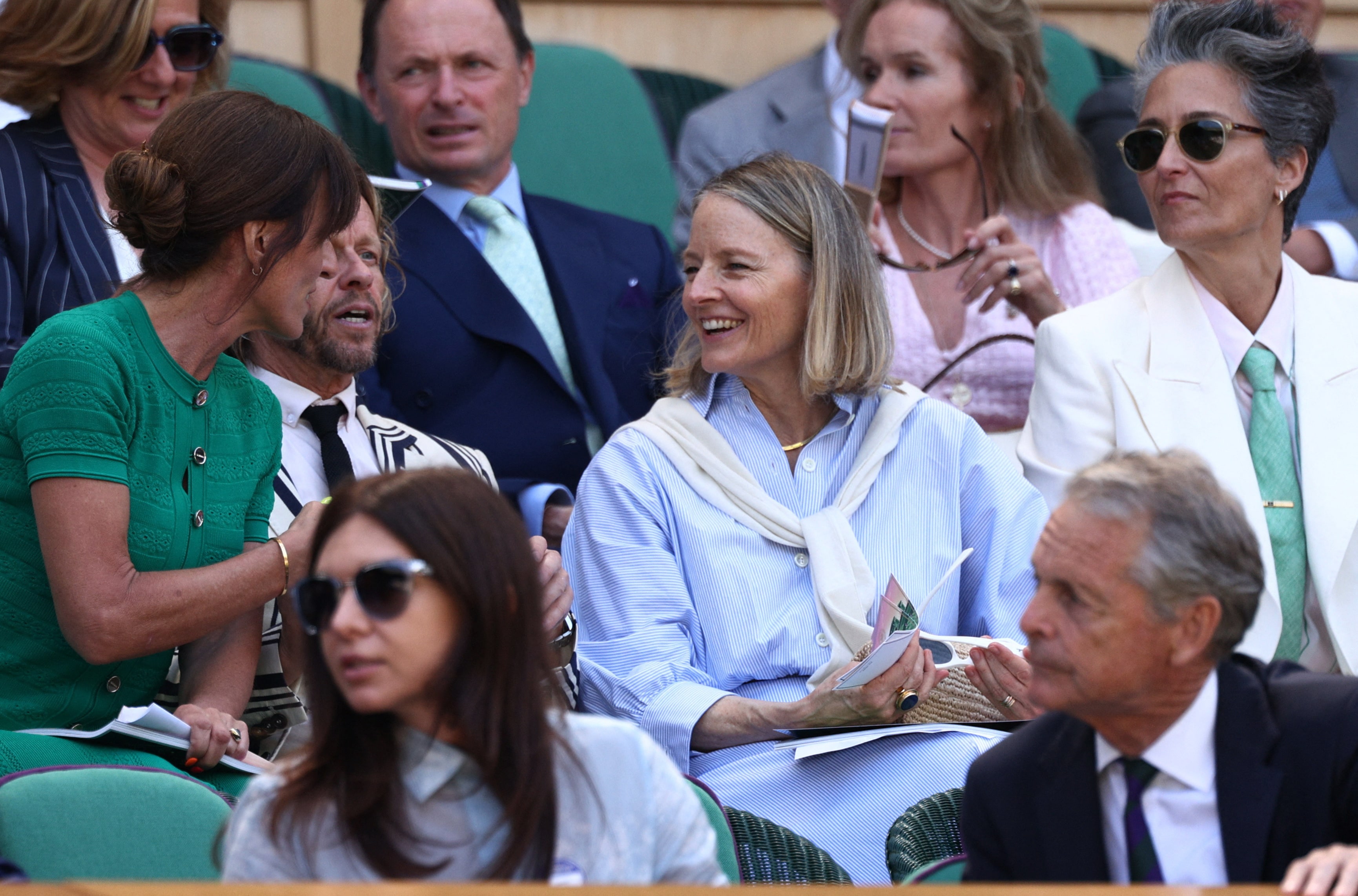 Tennis - Wimbledon - All England Lawn Tennis and Croquet Club, London, Britain - July 11, 2026 Actress Jodie Foster in the Royal Box ahead of the men's doubles final match between Finland's Harri Heliovaara and Britain's Henry Patten and El Salvador's Marcelo Arevalo and Croatia's Mate Pavic REUTERS/Marko Djurica (REUTERS)