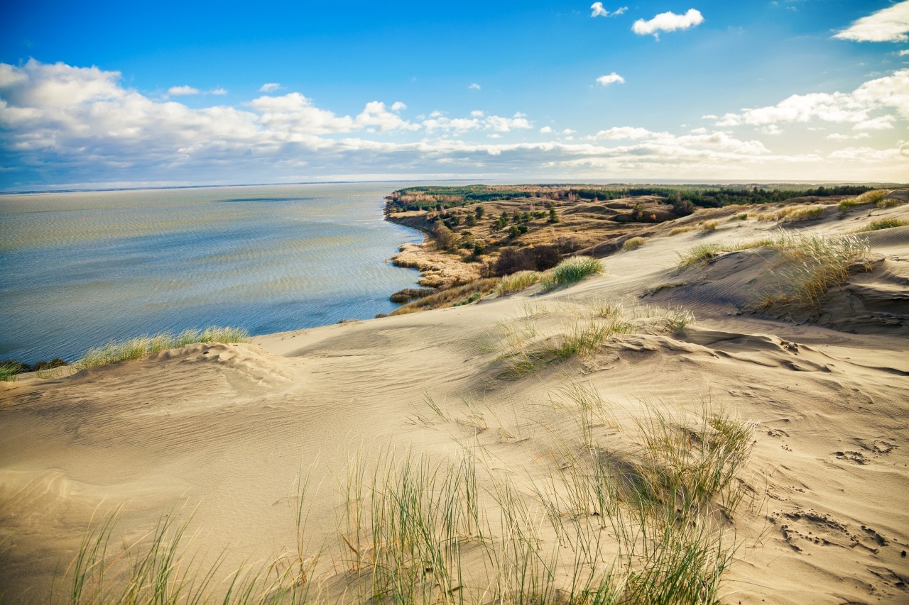 A stretch of the Curonian Spit in Lithuania. A stretch of the Curonian Spit in Lithuania.