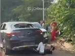 According to the police, the driver, while trying to flee, immediately reversed the vehicle in an apparent attempt to move it aside, during which he hit the victim. (HT Photo)