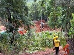 Body of Vikram Rana (unseen), the last person missing, being retrieved as the search and rescue operation continues following a landslide on July 7 at the Kalladi tunnel construction site in Kerala’s Wayanad on Sunday. (ANI)