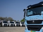Despite years of pilots, subsidies, and industry pledges, fewer than 1,000 electric heavy-duty trucks operate on Indian roads, out of a fleet of nearly 4 million in India.(AFP/Representational Photo)
