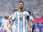 Lionel Messi #10 of Argentina during the FIFA World Cup 2026 Round of 16 match between Argentina and Egypt at Atlanta Stadium on July 07