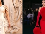 (L-R) Cardi B in Rahul Mishra and Robert Wun