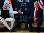 U.S. President Donald Trump meets with India's Prime Minister Narendra Modi on the sidelines of the G7 summit