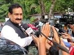 BJP leader Narottam Mishra speaks to the media after the party denied a ticket for the Datia assembly bypoll, in Bhopal, Madhya Pradesh, on Saturday, July 11, 2026.