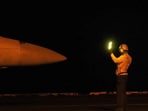 US-Iran news LIVE: Video footage of US Central Command forces striking Iranian military targets after launching aircraft and cruise missiles in response to Iran's attack on commercial vessels transiting the Strait of Hormuz. (CENTCOM)