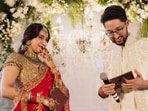 Akanksha Ranjan Kapoor and Sharan Sharma's wedding photos.