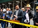 New York City Mayor Zohran Mamdani speaks about the unstable building at 235 East 42nd Street and the surrounding buildings that were evacuated, Tuesday, July 7, 2026, in New York.(AP)