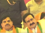 Video shows Narottam Mishra  being consoled by MP CM Mohan Yadav.