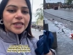 An Indian woman highlighted litter on a central Amsterdam street.(Instagram/perky_pragati)