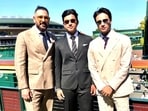 Yuvraj Singh, left, wants to mentor Vaibhav Sooryavanshi, middle