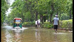Rajghat roads flooded days after rain due to pump failure, drain blockage