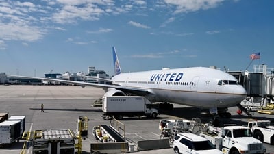 A United Airlines Boeing 767 diverted to Shannon Airport, Ireland, after pilots noticed engine vibrations. (AFP) A United Airlines Boeing 767 diverted to Shannon Airport, Ireland, after pilots noticed engine vibrations. (AFP)