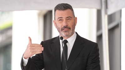 Jimmy Kimmel took a jibe at Senator Mitch McConnell's recovery photo. (AP) Jimmy Kimmel took a jibe at Senator Mitch McConnell's recovery photo. (AP)