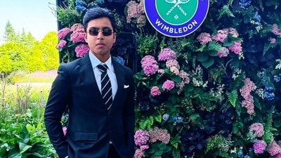 Vaibhav Sooryvanshi was present to watch the Wimbledon final. (Rajasthan Royals X) Vaibhav Sooryvanshi was present to watch the Wimbledon final. (Rajasthan Royals X)