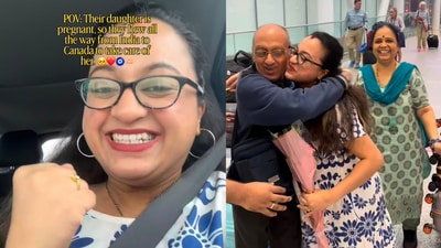 The emotional reunion captured the comfort of having family. (Instagram/@that.kannadathi.in.canada) The emotional reunion captured the comfort of having family. (Instagram/@that.kannadathi.in.canada)