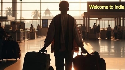 Representational image showing NRI returning to India. (AI Generated/Grok) Representational image showing NRI returning to India. (AI Generated/Grok)