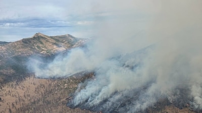 The sight of the elephant fire still burning. (Facebook/U.S. Forest Service-Tahoe National Forest) The sight of the elephant fire still burning. (Facebook/U.S. Forest Service-Tahoe National Forest)