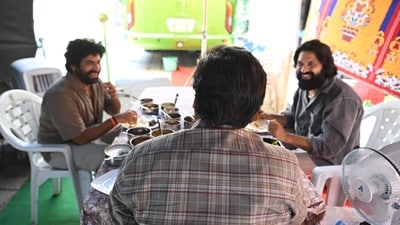 Jani Master and Shekar Master with Chiranjeevi. Jani Master and Shekar Master with Chiranjeevi.