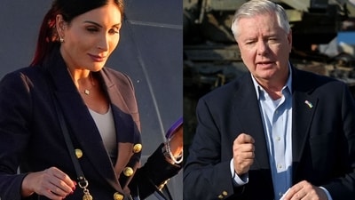 Laura Loomer claimed under oath in 2025 that Lindsey Graham is gay, (AP/ AFP) Laura Loomer claimed under oath in 2025 that Lindsey Graham is gay, (AP/ AFP)