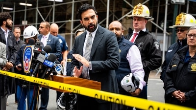 New York City Mayor Zohran Mamdani speaks about the unstable building at 235 East 42nd Street and the surrounding buildings that were evacuated, Tuesday, July 7, 2026, in New York. (AP) New York City Mayor Zohran Mamdani speaks about the unstable building at 235 East 42nd Street and the surrounding buildings that were evacuated, Tuesday, July 7, 2026, in New York. (AP)