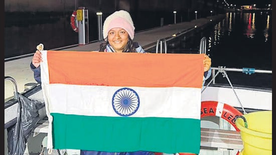 Geeta’s love for swimming started almost as soon as she learned to walk. Encouraged by her father, Mahesh Malusare, a farmer, she entered the water at the age of two and began formal training a year later. (HT PHOTO)