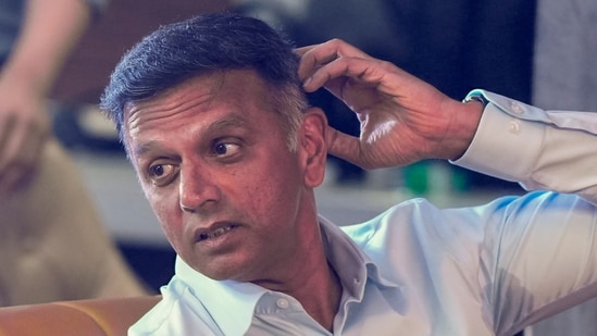 Former cricketer Rahul Dravid during the trophy unveiling ceremony for Maharaja Trophy KSCA T20 2026 (Season 5), in Bengaluru, Thursday, June 11