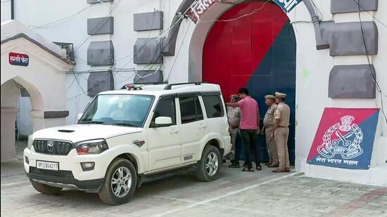 Police outside the district jail in Ayodhya. (FILE PHOTO)