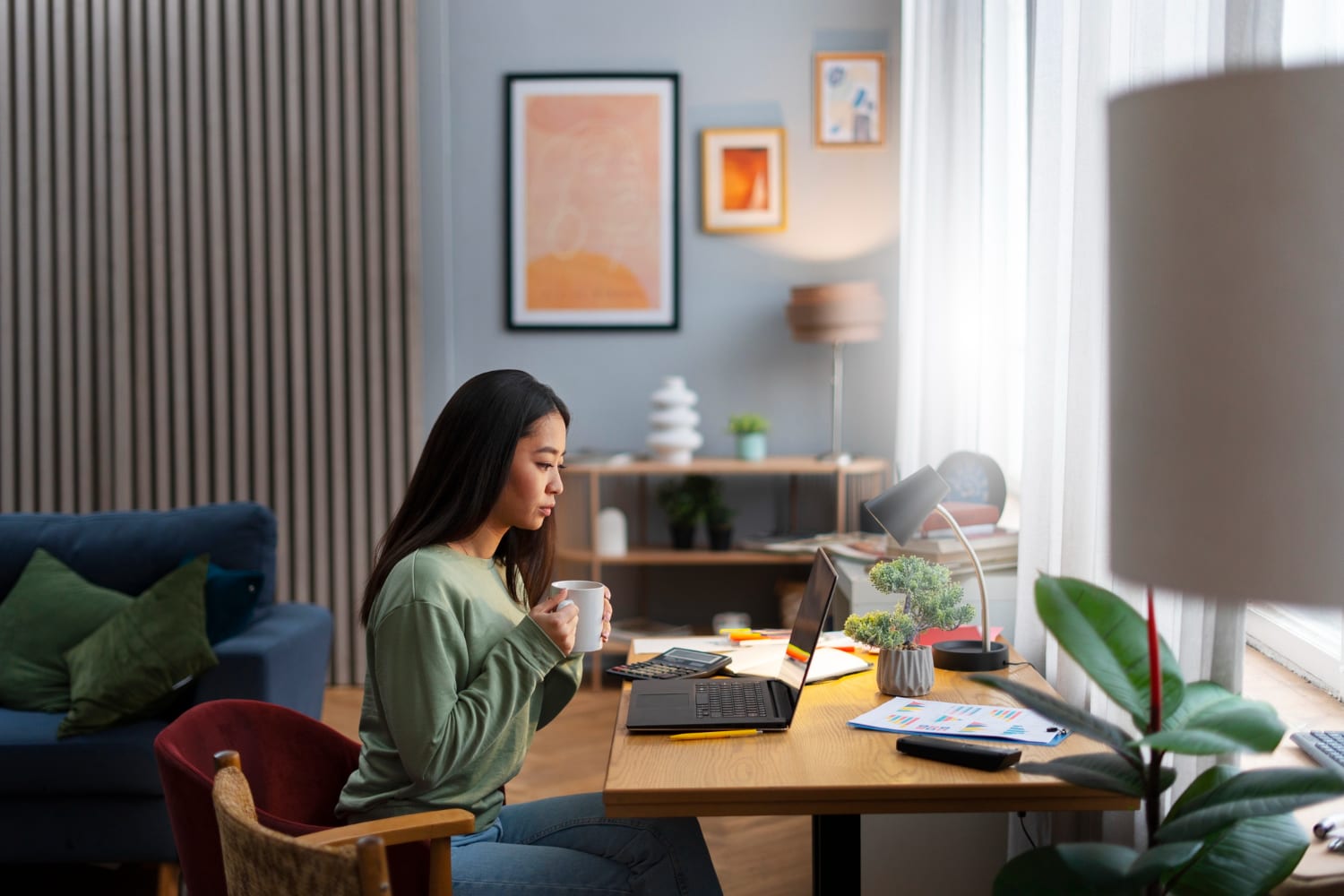 Add plants near your workstation. (Picture credit: Freepik) Add plants near your workstation. (Picture credit: Freepik)