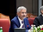 External Affairs Minister S Jaishankar interacts with members of Indian diaspora, in Muscat on Friday.(@DrSJaishankar)