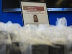 An FBI Wanted poster for Satinderjeet Singh is displayed at a news conference at the Federal Building in Los Angeles, Tuesday, July 7, 2026. (AP)