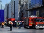 According to the local fire brigade, at least 200 workers had been on the site when the fire broke out.(REUTERS)