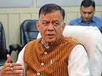 Uttar Pradesh legislative assembly speaker Satish Mahana. (HT file)