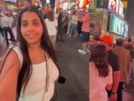 An Indian woman said her expectations of New York’s Times Square were shattered by the overwhelming weekend crowds.(Instagram/itskanishkaajasoria)