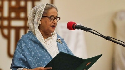 Sheikh Hasina has been living in India since she fled Dhaka following the collapse of her government. (REUTERS File)