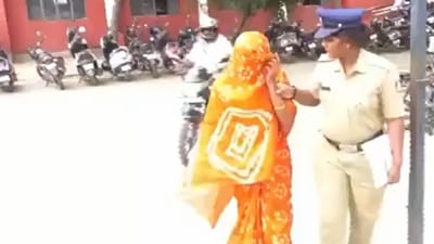 Police identified the woman as Manjula, who appeared due to a civil dispute and reached court early. (ani video grab) Police identified the woman as Manjula, who appeared due to a civil dispute and reached court early. (ani video grab)