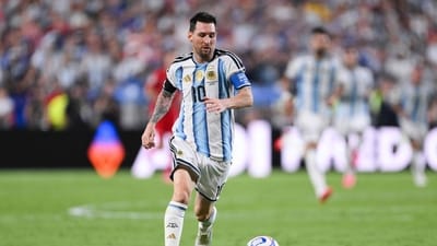 Lionel Messi #10 of Argentina runs with the ball during the FIFA World Cup 2026 Quarter Final match between Argentina and Switzerland at Kansas City (Getty Images via AFP) Lionel Messi #10 of Argentina runs with the ball during the FIFA World Cup 2026 Quarter Final match between Argentina and Switzerland at Kansas City (Getty Images via AFP)
