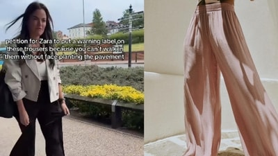 Zara's wide-leg trousers are making headlines