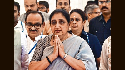 Mumbai: Maharashtra Deputy Chief Minister Sunetra Pawar arrives during the state Assembly Monsoon session, in Mumbai, Wednesday, June 24, 2026. (PTI Photo) (PTI06_24_2026_000351B) (PTI) Mumbai: Maharashtra Deputy Chief Minister Sunetra Pawar arrives during the state Assembly Monsoon session, in Mumbai, Wednesday, June 24, 2026. (PTI Photo) (PTI06_24_2026_000351B) (PTI)