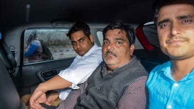 A Delhi court convicted former Aam Aadmi Party councilor Tahir Hussain and four others of killing Intelligence Bureau officer Ankit Sharma during the 2020 northeast Delhi riots. (PTI)