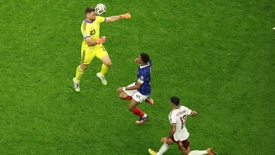Unai Simon had a sensational game, where he played as a sweeper-keeper and didn't allow the stacked French attack to score any goal. (IMAGN IMAGES via Reuters)