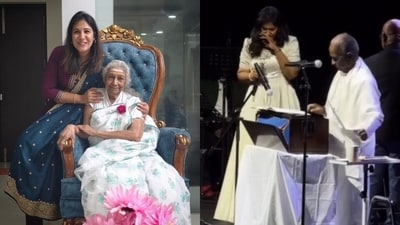 Shweta Mohan broke down crying at Ilaiyaraaja's concert over S Janaki. Shweta Mohan broke down crying at Ilaiyaraaja's concert over S Janaki.