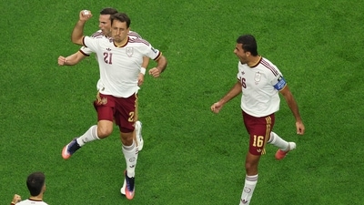 Mikel Oyarzabal scored the opening goal for Spain from the penalty spot after Lamine Yamal was fouled inside the box. (Getty Images via AFP) Mikel Oyarzabal scored the opening goal for Spain from the penalty spot after Lamine Yamal was fouled inside the box. (Getty Images via AFP)