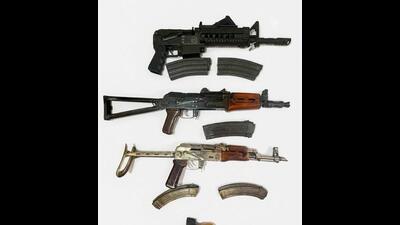 The weapons seized by cops in Amritsar.