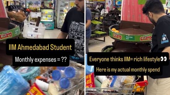 The IIM Ahmedabad student who shared a video documenting his monthly expenses.