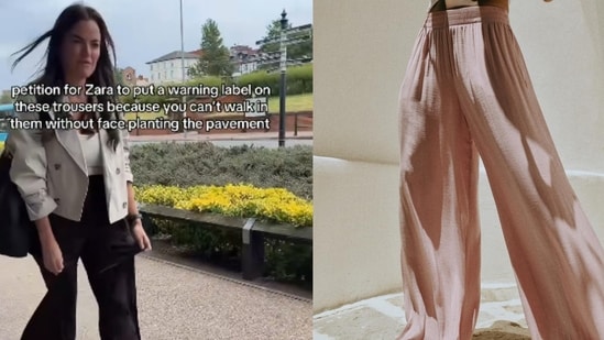 Zara's wide-leg trousers are making headlines